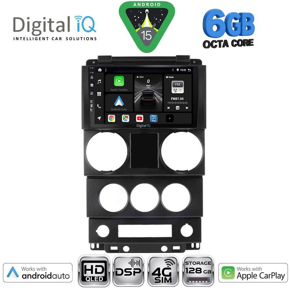 BXF17292-15 DIGITAL IQ BXF 17292_CPAA (9inc) MULTIMEDIA TABLET for JEEP WRANGLER mod. 2006-2011 - Image 1