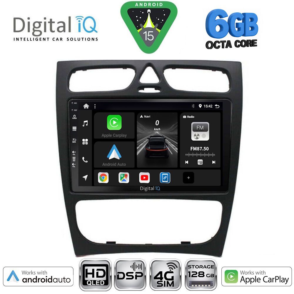 BXF17402-15 DIGITAL IQ BXF 17402_CPAA (9inc) MULTIMEDIA TABLET for MERCEDES C (W203) mod. 1999-2004 - Image 1