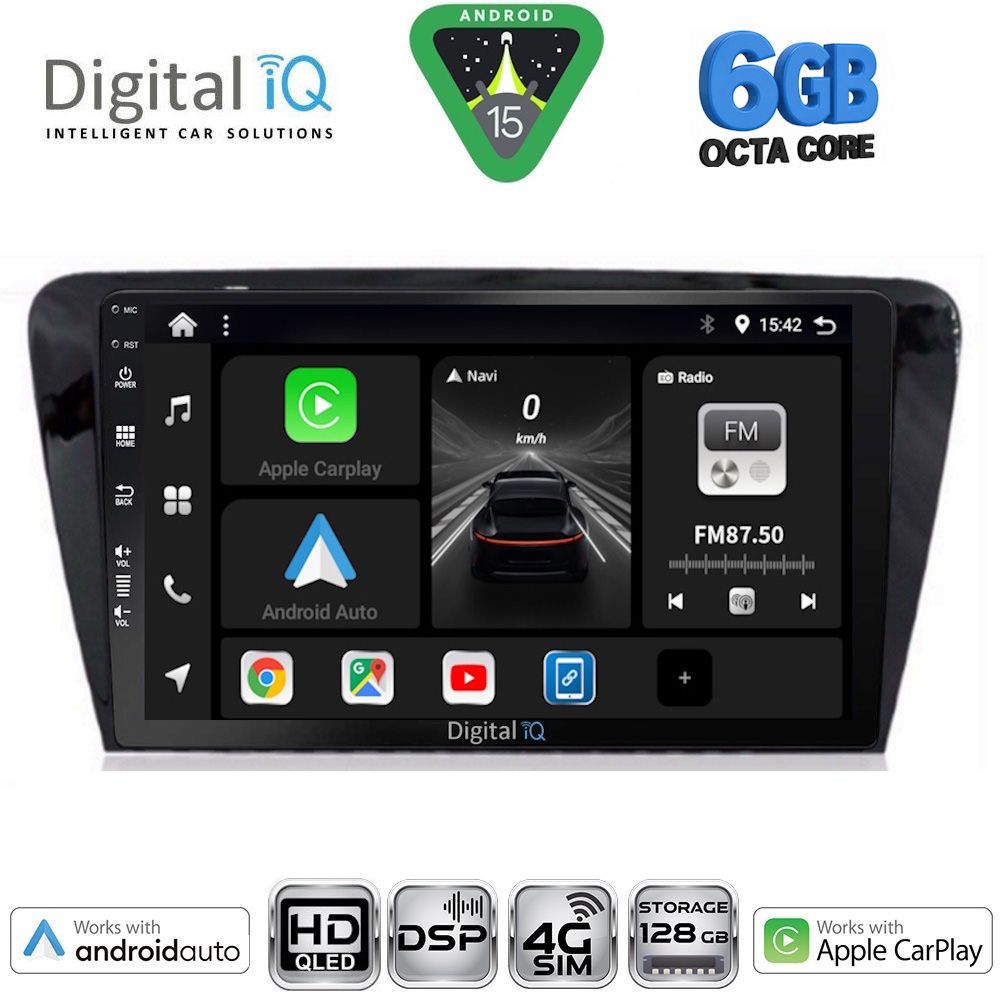 BXF17597-15 DIGITAL IQ BXF 17597_CPAA (10inc) MULTIMEDIA TABLET for SKODA OCTAVIA 7 mod. 2013-2021 - Image 1