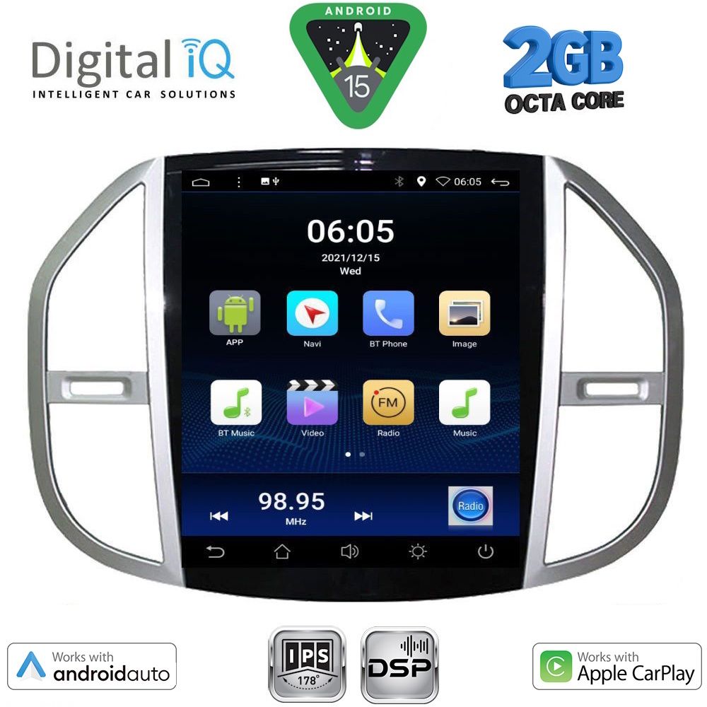 BXF5960_15 DIGITAL IQ BXF 5960_CPAA TESLA STYLE for MERCEDES VITO mod. 2015-2024 - Image 1