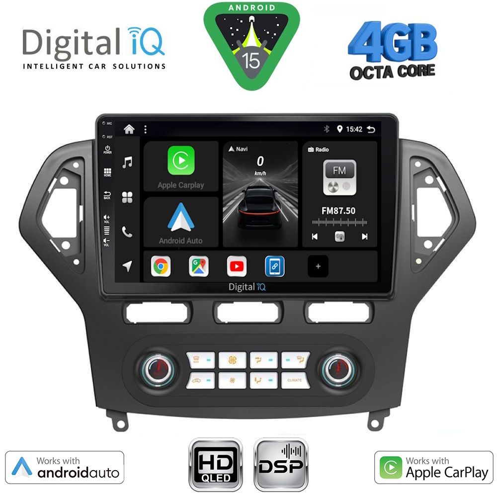 BXF6162CL_15 DIGITAL IQ BXF 16162_CPAA CLIMA (10inc) MULTIMEDIA TABLET for FORD MONDEO mod. 2007-2011 - Image 1