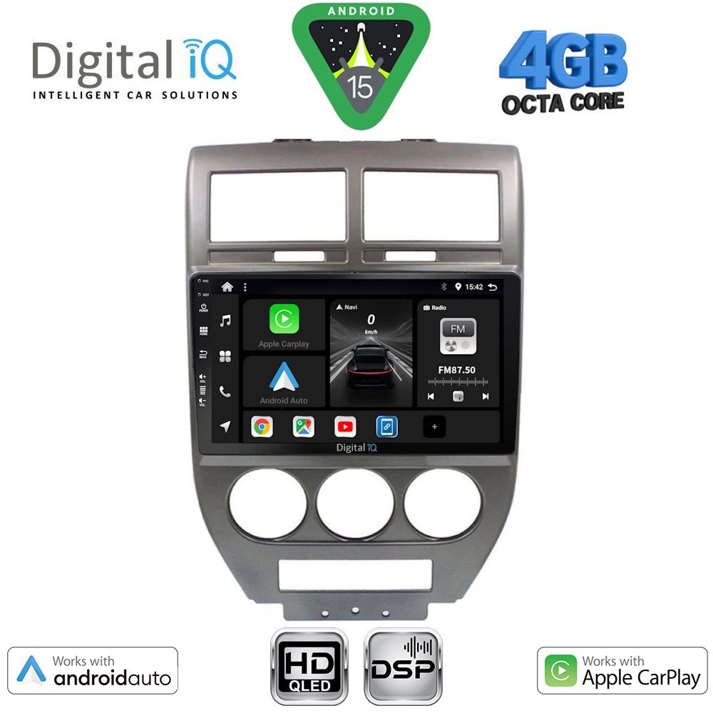 BXF6276_15 DIGITAL IQ BXF 17276_CPAA (10inc) MULTIMEDIA TABLET for JEEP COMPASS - PATRIOT mod. 2007-2016 - Image 1