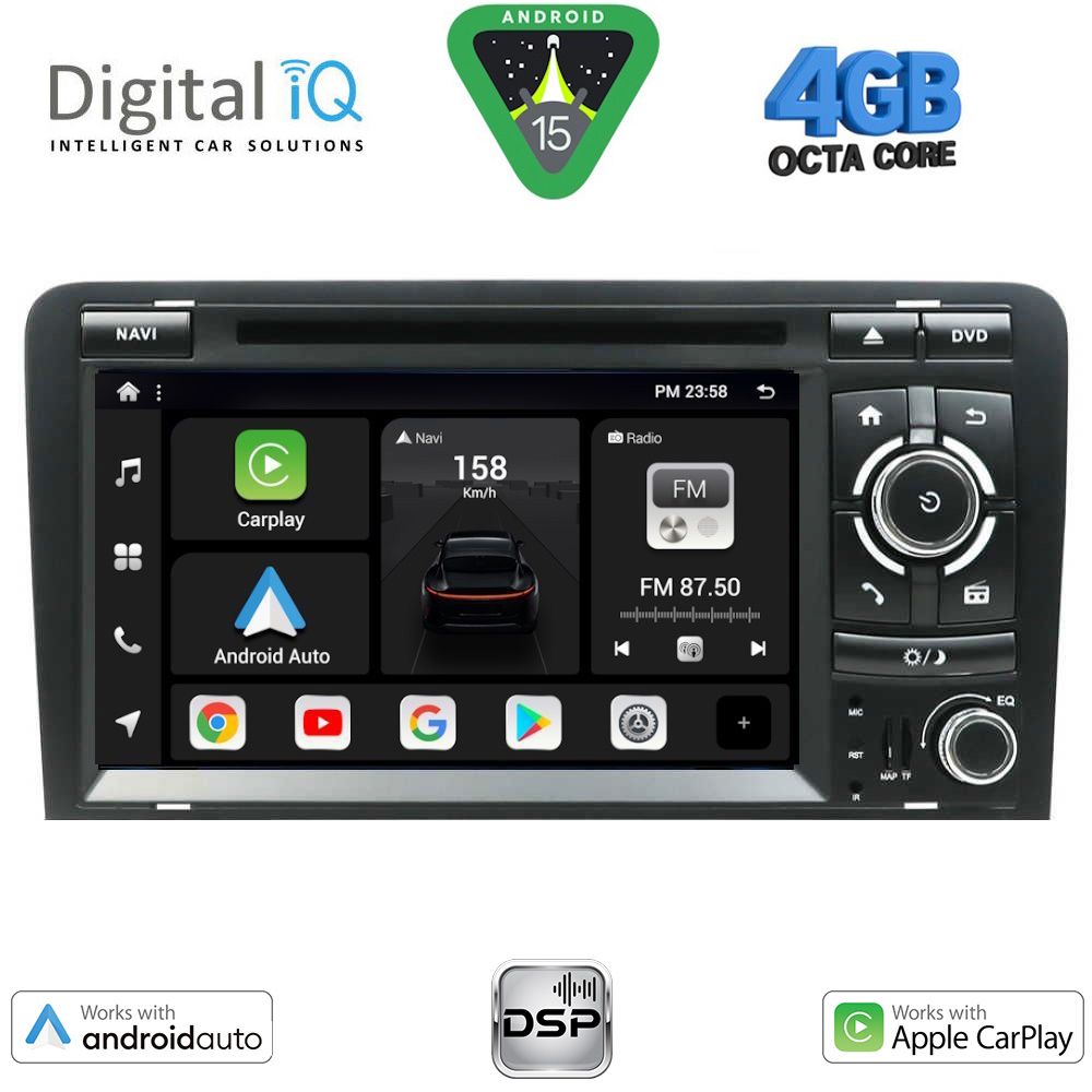 BXF649_15 DIGITAL IQ BXF 649_CPAA (7" DVD) MULTIMEDIA SYSTEM for AUDI A3 mod. 2003-2012 - Image 1