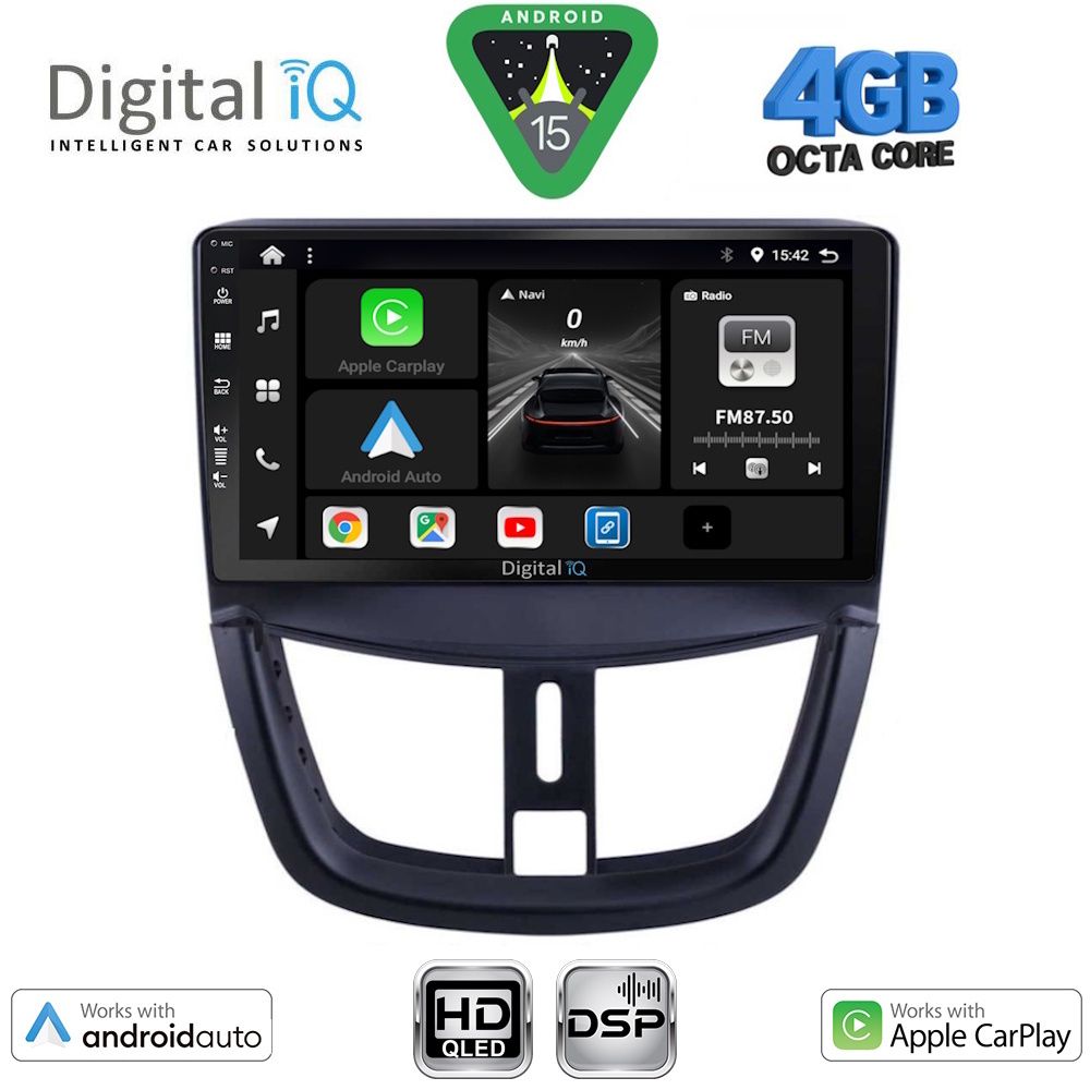 BXF6507_15 DIGITAL IQ BXF 16507_CPAA (9inc) MULTIMEDIA TABLET for PEUGEOT 207 mod. 2007-2014 - Image 1