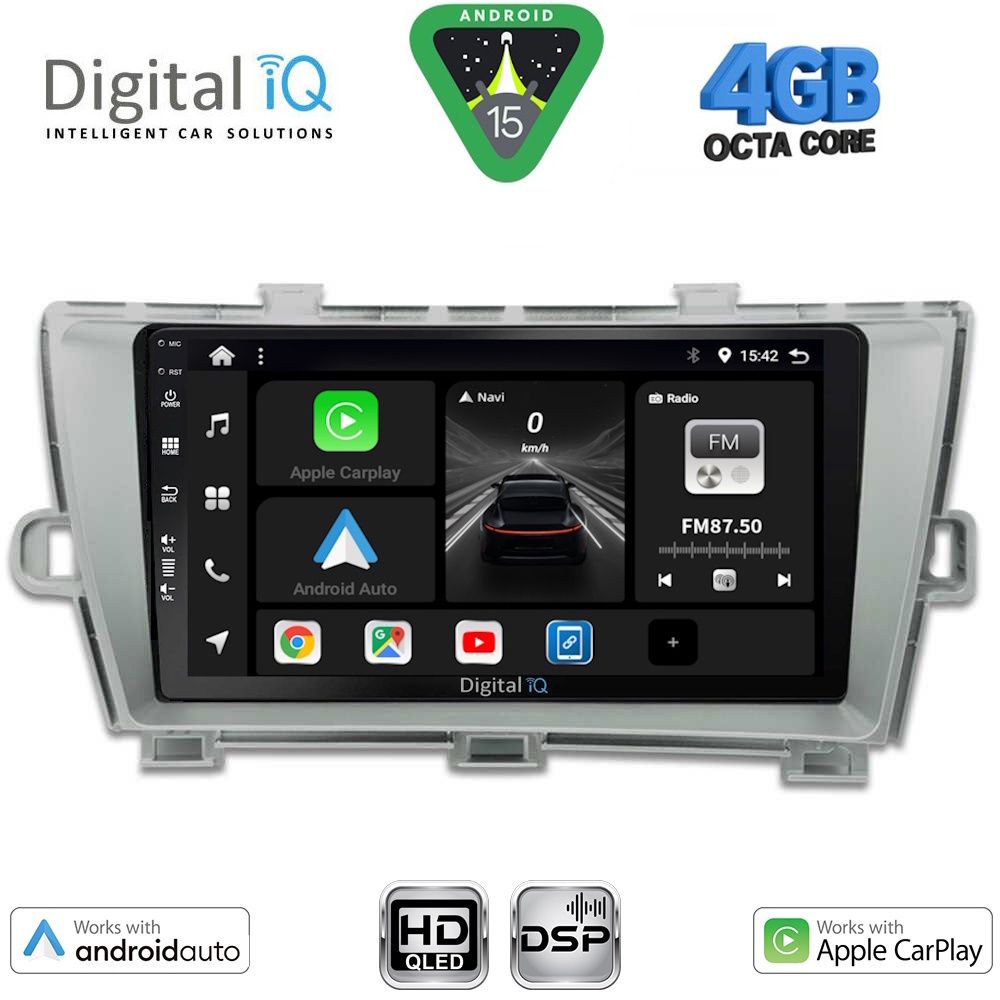 BXF6726_15 DIGITAL IQ BXF 16726SL_CPAA (9inc) MULTIMEDIA TABLET for TOYOTA PRIUS mod. 2009-2015 (SILVER) - Image 1