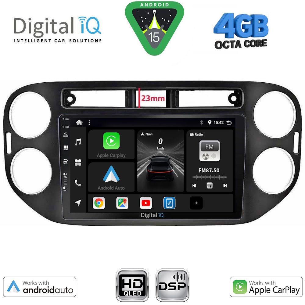 BXF6760BL_15 DIGITAL IQ BXF 16760BL_CPAA (9inc) MULTIMEDIA TABLET for VW TIGUAN mod. 2011-2016 (BLACK) - Image 1