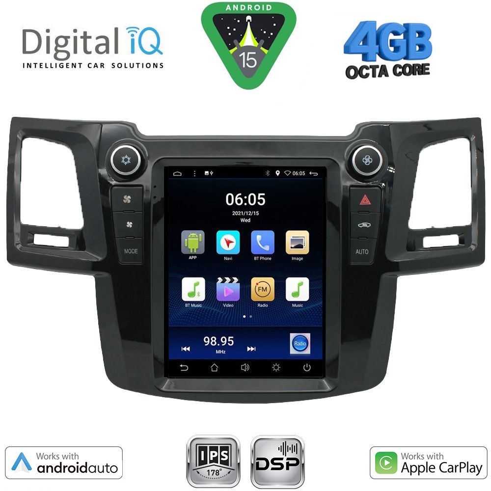 BXF6965_15 DIGITAL IQ BXF 6965_CPAA TESLA STYLE for TOYOTA HILUX mod. 2005-2015 - Image 1