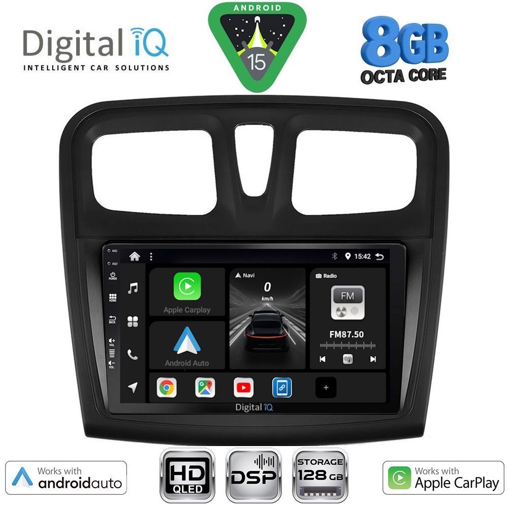 BXF7108SQ_15 DIGITAL IQ BXF 7108SQ_CPAA (9inc) MULTIMEDIA TABLET for DACIA LOGAN – SANDERO mod. 2012-2019 - Image 1