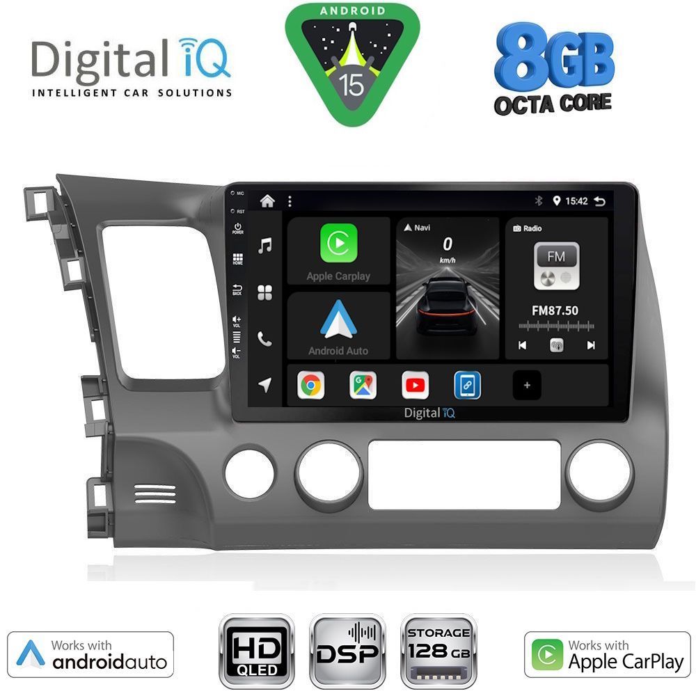 BXF7188_15 DIGITAL IQ BXF 7188_CPAA (10inc) MULTIMEDIA TABLET for HONDA CIVIC 4D mod. 2006-2012 - Image 1