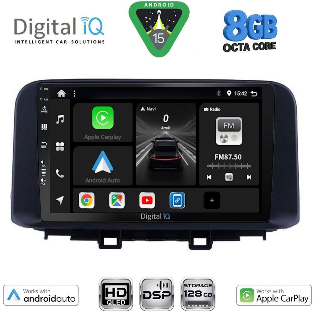 BXF7237_15 DIGITAL IQ BXF 7237_CPAA (10inc) MULTIMEDIA TABLET for HYUNDAI KONA mod. 2017-2023 - Image 1