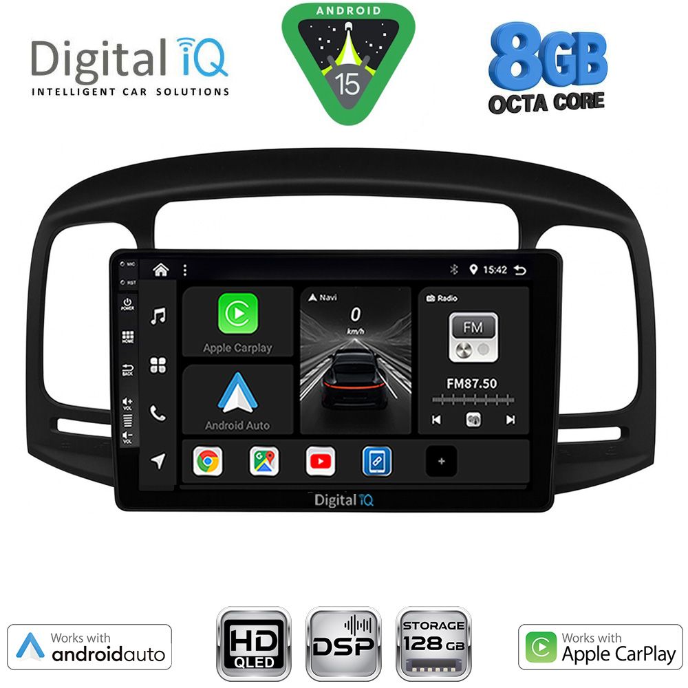 BXF7249BL_15 DIGITAL IQ BXF 7249BL_CPAA (9inc) MULTIMEDIA TABLET for HYUNDAI ACCENT mod. 2005-2012 (BLACK) - Image 1