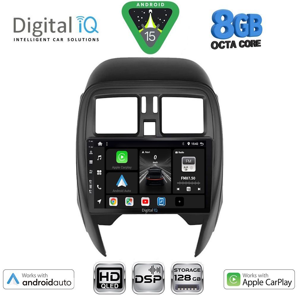 BXF7451SQ_15 DIGITAL IQ BXF 7451_CPAA (SQUARE) (9inc) MULTIMEDIA TABLET for NISSAN MICRA mod. 2014-2017 - Image 1