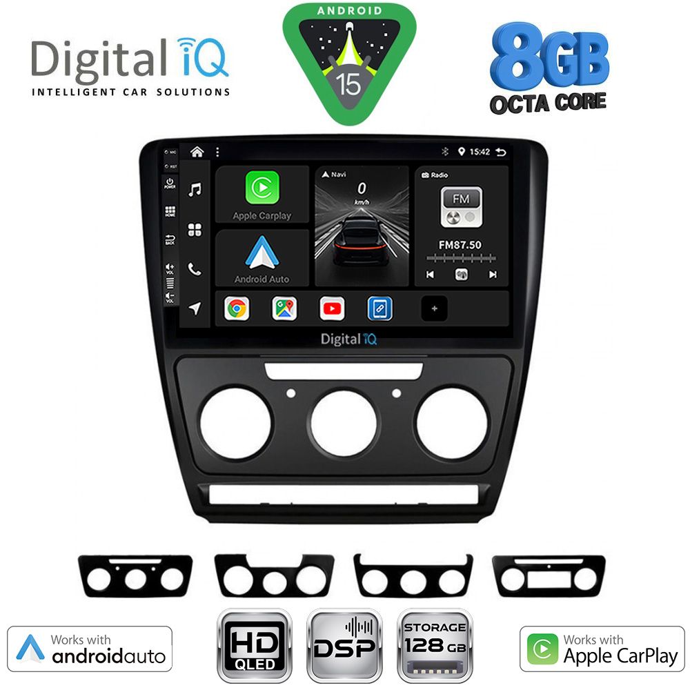 BXF7595BL_15 DIGITAL IQ BXF 7595BL_CPAA (10inc) MULTIMEDIA TABLET for SKODA OCTAVIA 5 mod. 2005-2012 (BLACK) - Image 1
