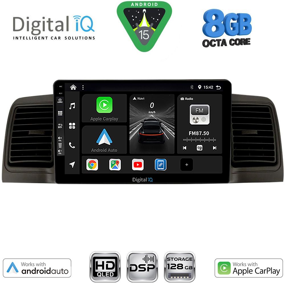 BXF7712BL_15 DIGITAL IQ BXF 7712BL_CPAA (9inc) MULTIMEDIA TABLET for TOYOTA COROLLA mod. 2001-2006 (BLACK) - Image 1