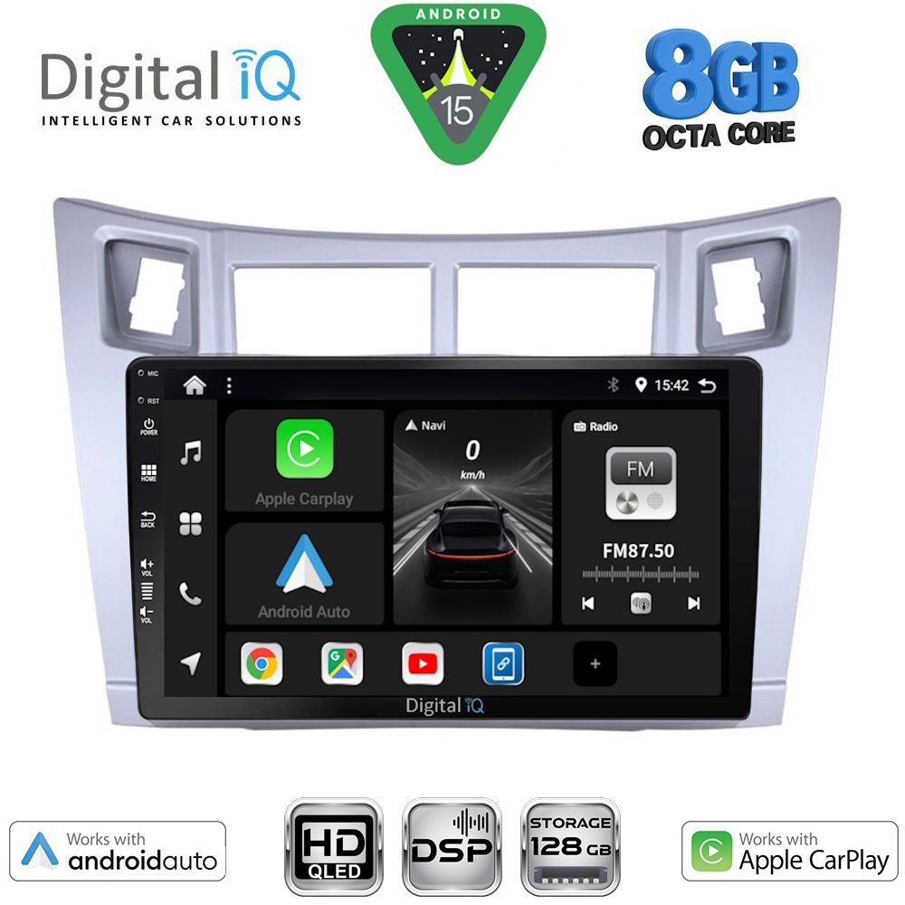 BXF7736SL_15 DIGITAL IQ BXF 7736SL_CPAA (9inc) MULTIMEDIA TABLET for TOYOTA YARIS mod. 2006-2011 (SILVER) - Image 1