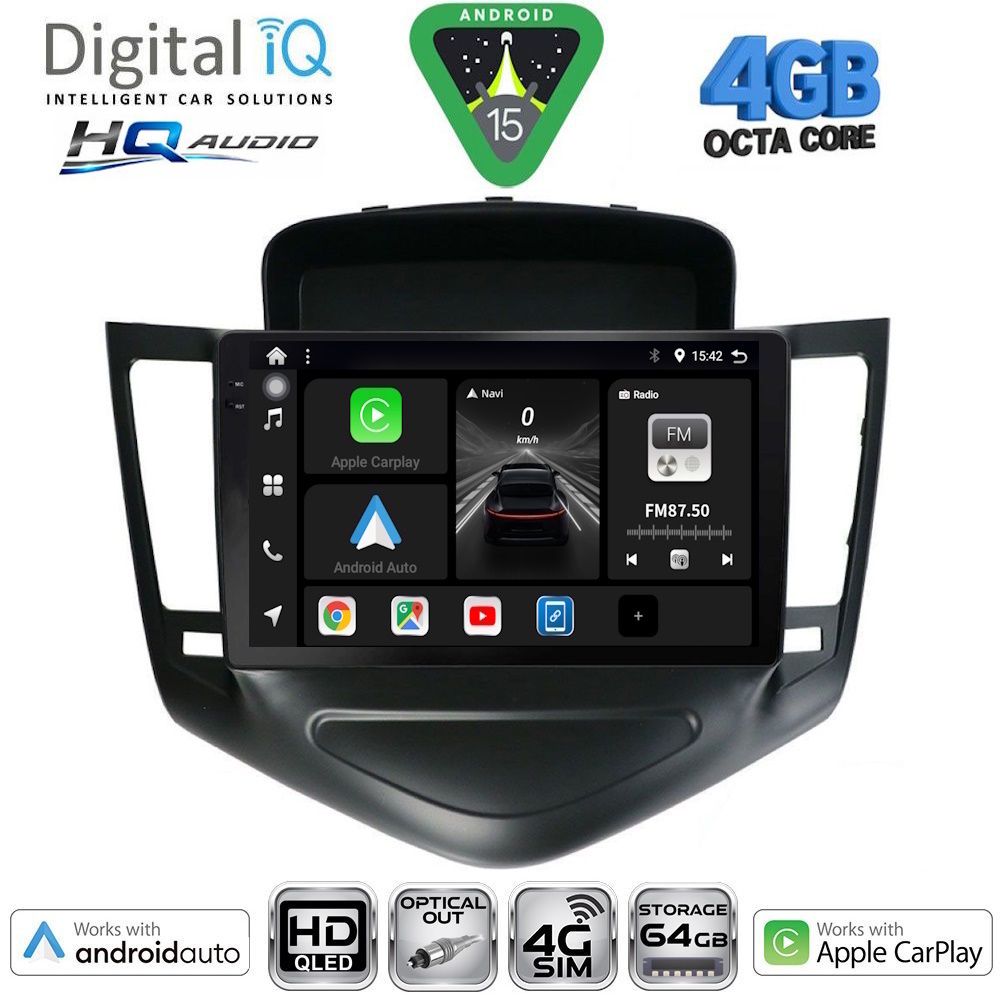 BXK19076-15 DIGITAL IQ BXK 19076_CPAA (9inc) MULTIMEDIA TABLET for CHEVROLET CRUZE mod. 2008-2012 - Image 1