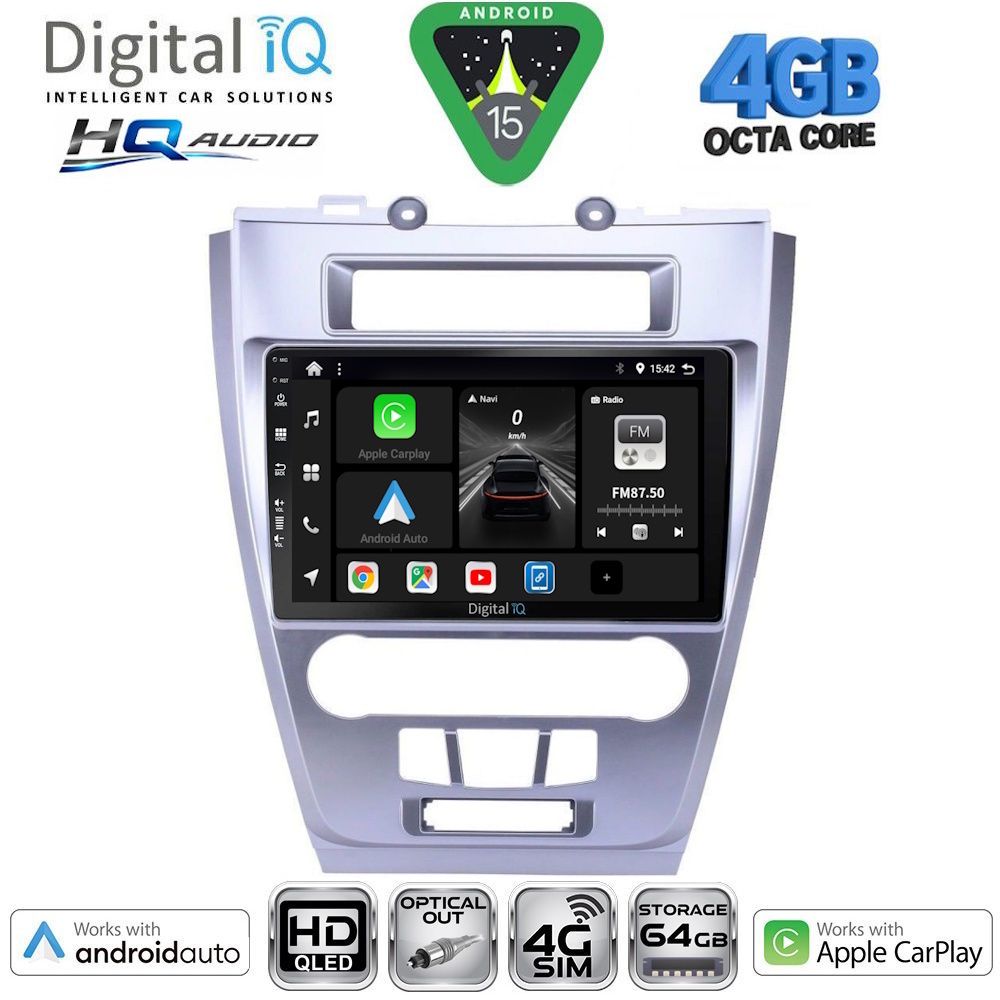 BXK19159-15 DIGITAL IQ BXK 19159_CPAA (10inc) MULTIMEDIA TABLET for FORD FUSION mod. 2012-2017 - Image 1