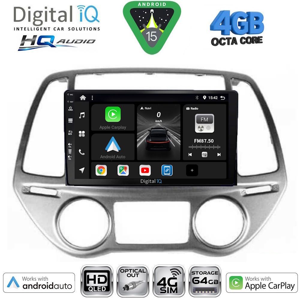 BXK19227CL-15 DIGITAL IQ BXK 19227_CPAA CLIMA (9inc) MULTIMEDIA TABLET for HYUNDAI i20 mod. 2008-2012 - Image 1