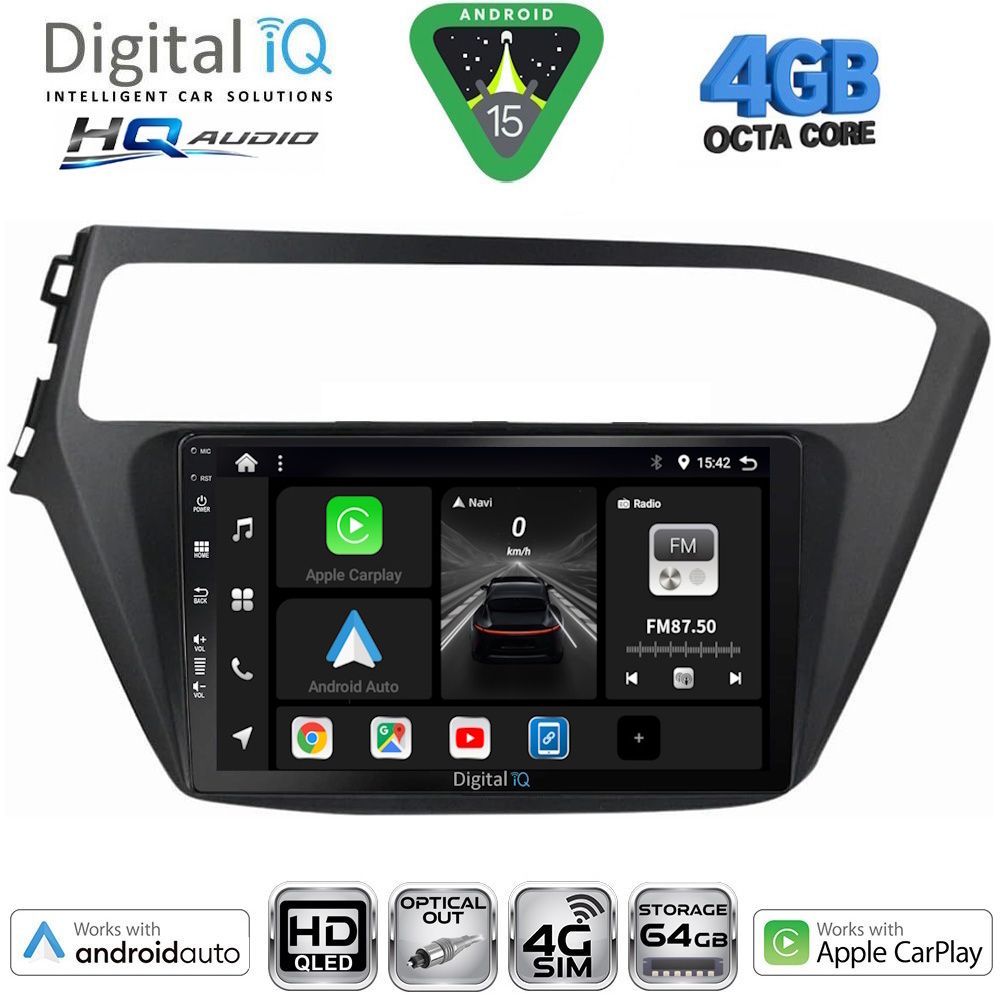 BXK19230-15 DIGITAL IQ BXK 19230_CPAA (9inc) MULTIMEDIA TABLET for HYUNDAI i20 mod. 2018-2021 - Image 1