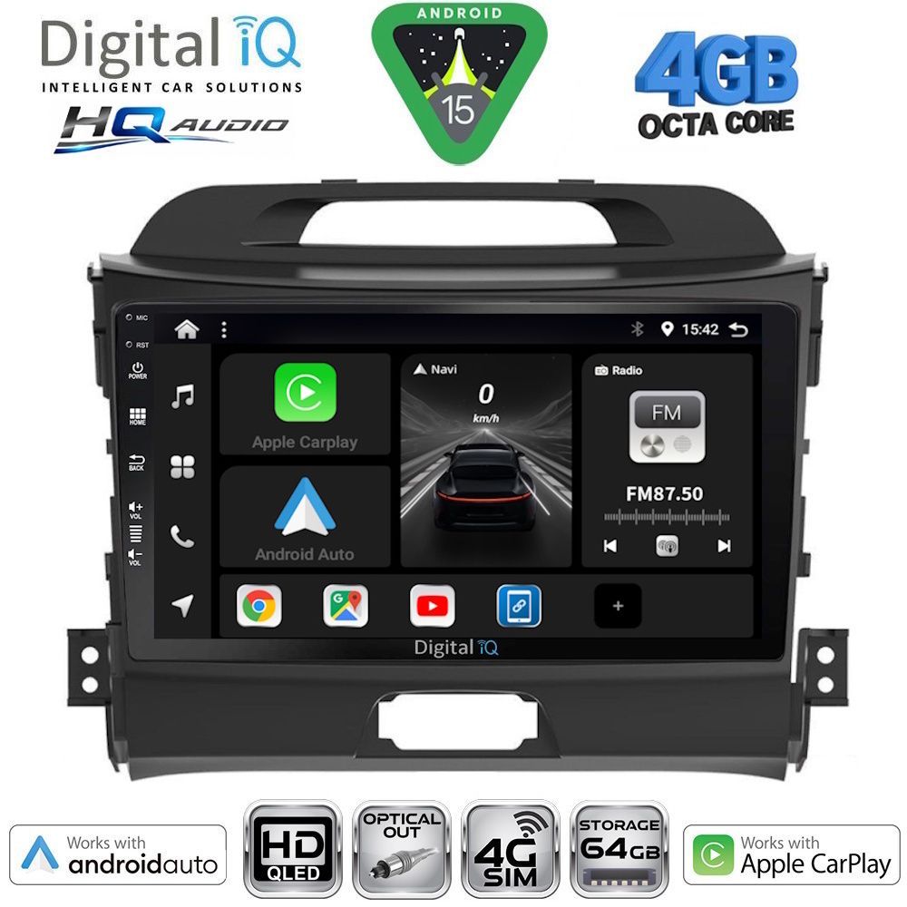 BXK19325-15-1 DIGITAL IQ BXK 19325_CPAA (9inc) MULTIMEDIA TABLET for KIA SPORTAGE mod. 2010-2015 - Image 1