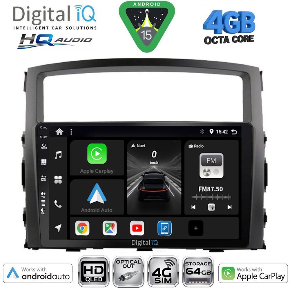 BXK19446-15 DIGITAL IQ BXK 19446_CPAA (9inc) MULTIMEDIA TABLET for MITSUBISHI PAJERO mod. 2006-2013 - Image 1