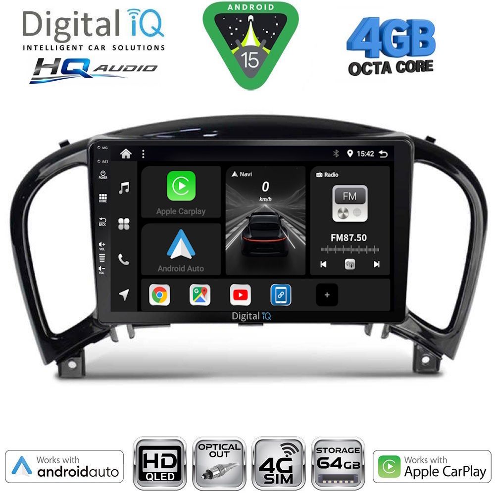 BXK19452-15 DIGITAL IQ BXK 19452_CPAA (9inc) MULTIMEDIA TABLET for NISSAN JUKE mod. 2009-2020 - Image 1