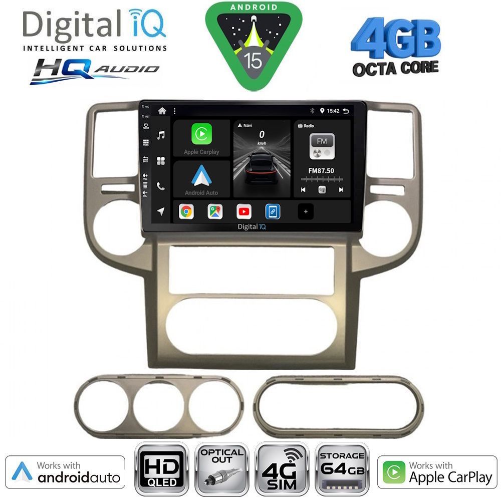 BXK19475-15 DIGITAL IQ BXK 19475_CPAA (10inc) MULTIMEDIA TABLET for NISSAN XTRAIL mod. 2004-2007 - Image 1