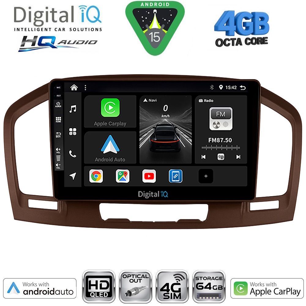 BXK19491BR-15 DIGITAL IQ BXK 19491BR_CPAA (9inc) MULTIMEDIA TABLET for OPEL INSIGNIA mod.2008-2013 (BROWN) - Image 1