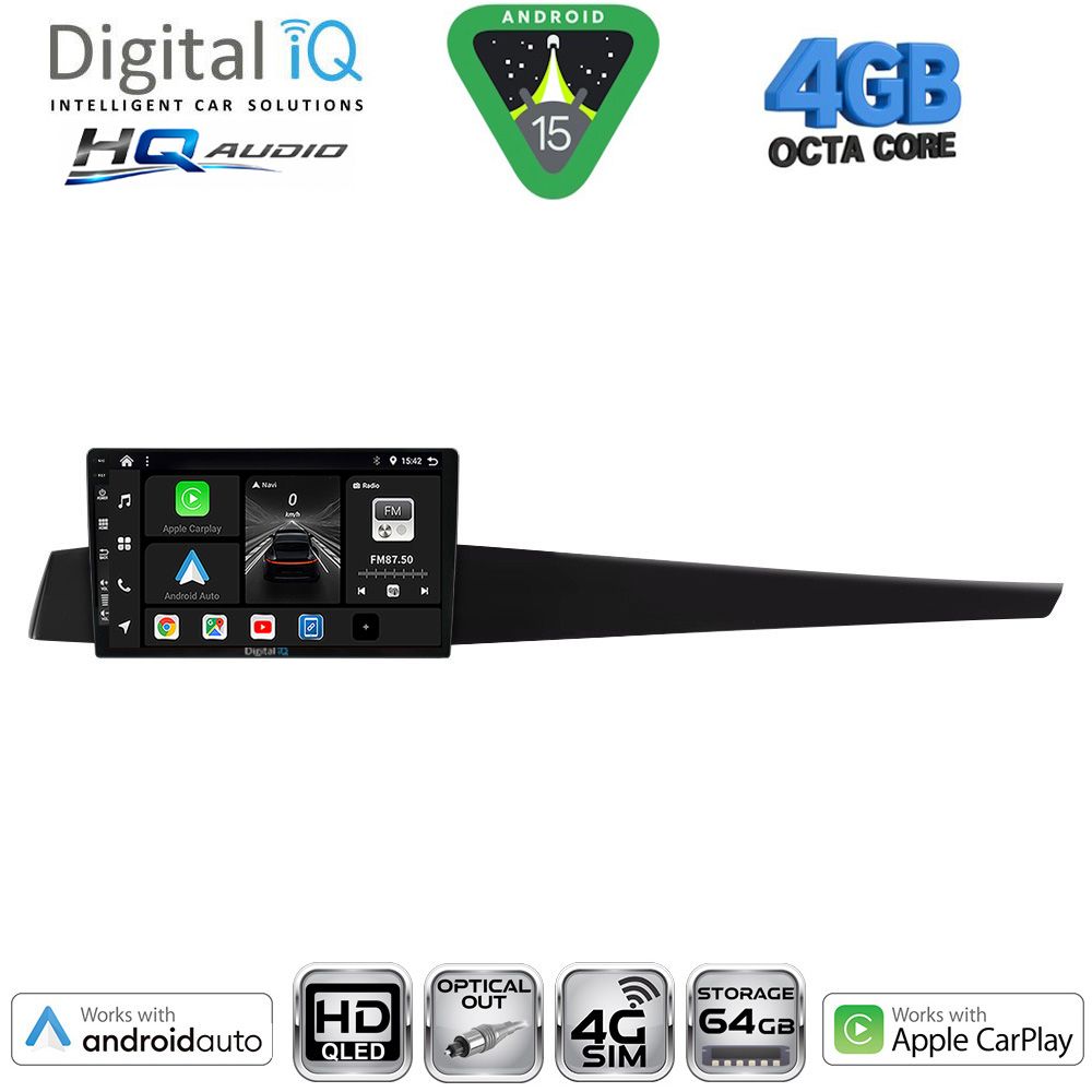 BXK19552_15 DIGITAL IQ BXK 19552_CPAA (10inc) MULTIMEDIA TABLET for RENAULT LAGUNA mod. 2007-2015 - Image 1