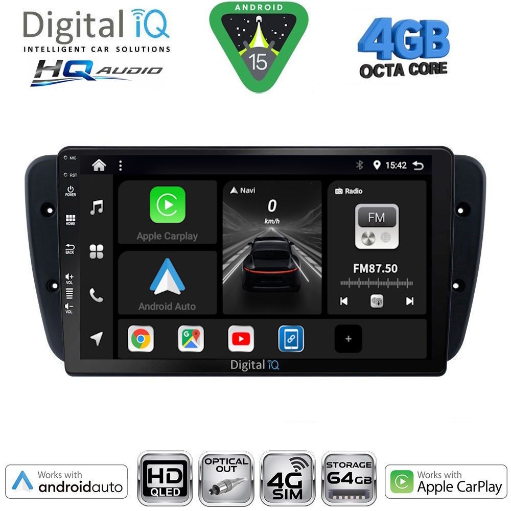 BXK19571-15 DIGITAL IQ BXK 19571_CPAA (9inc) MULTIMEDIA TABLET for SEAT IBIZA mod. 2008-2015 - Image 1