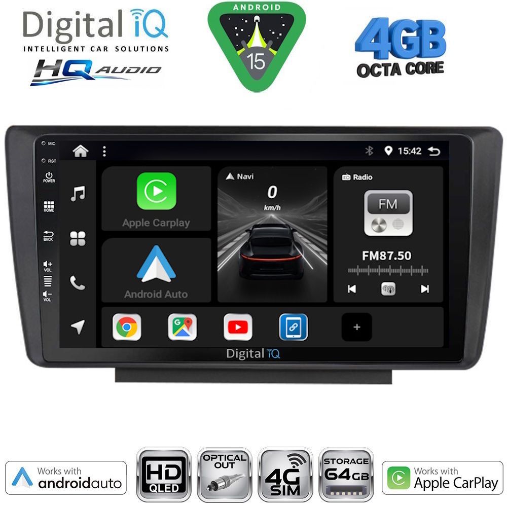 BXK19594-15 DIGITAL IQ BXK 19594_CPAA (9inc) MULTIMEDIA TABLET for SKODA OCTAVIA 5 mod. 2005-2012 - Image 1