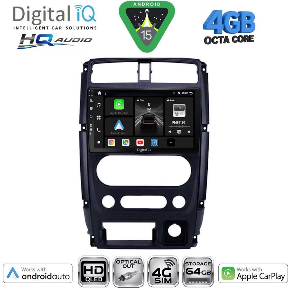 BXK19678-15 DIGITAL IQ BXK 19678_CPAA (9inc) MULTIMEDIA TABLET for SUZUKI JIMNY mod. 2007-2017 - Image 1
