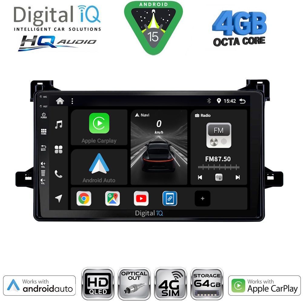 BXK19727-15 DIGITAL IQ BXK 19727_CPAA (9inc) MULTIMEDIA TABLET for TOYOTA PRIUS mod. 2016-2020 - Image 1