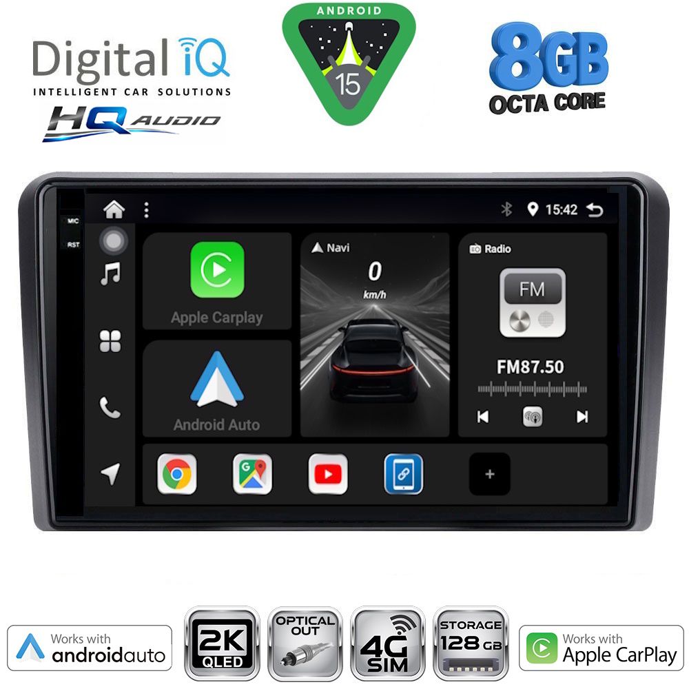BXK20003_15__ DIGITAL IQ BXK 20139_CPAA (9inc) MULTIMEDIA TABLET for FIAT PANDA mod. 2003-2012 - Image 1