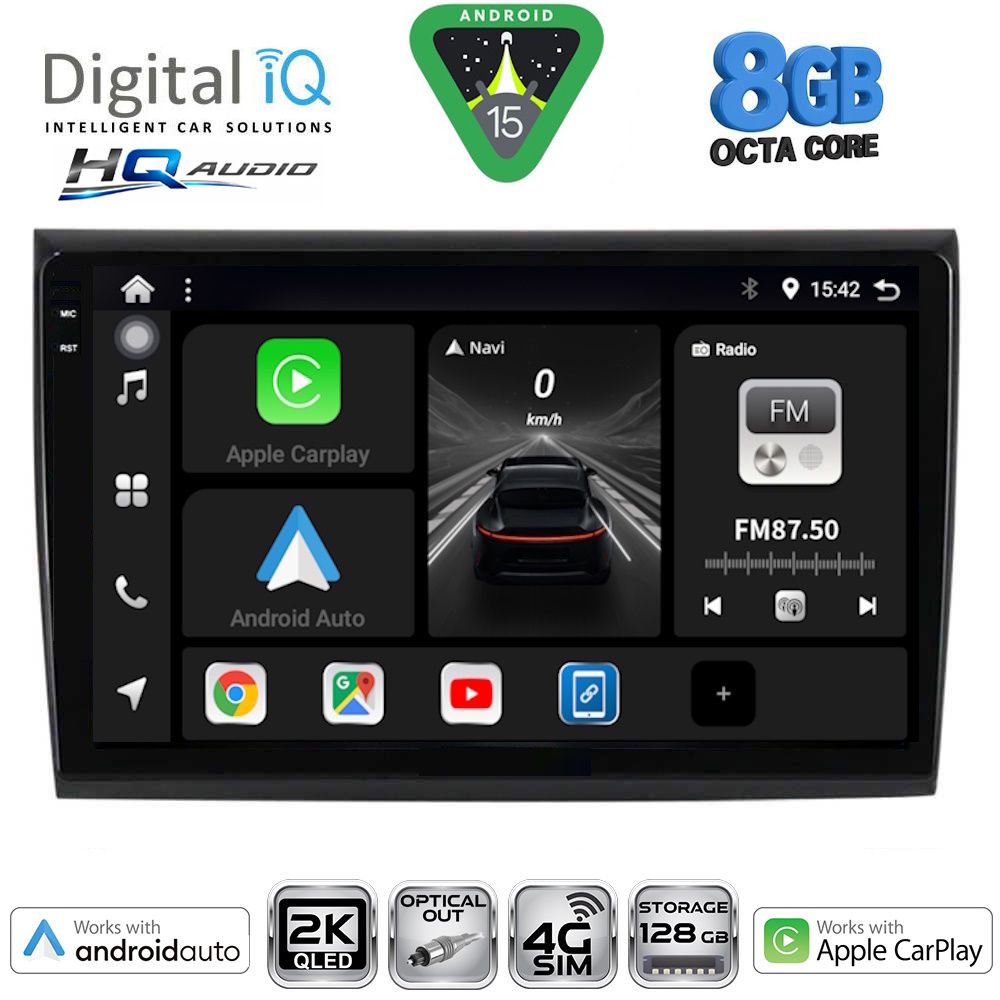 BXK20136_15_ DIGITAL IQ BXK 20136_CPAA (9inc) MULTIMEDIA TABLET for FIAT BRAVO mod. 2007-2019 - Image 1