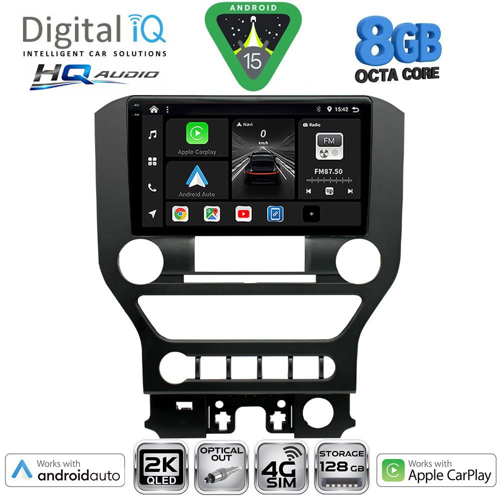 BXK20166-4BUT_15-1 DIGITAL IQ BXK 20166_CPAA 4BUT (9inc) MULTIMEDIA TABLET for FORD MUSTANG mod. 2015-2020 - Image 1