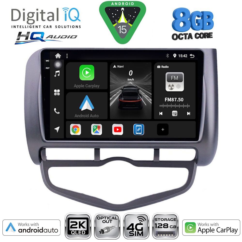 BXK20210_CL_15 DIGITAL IQ BXK 20210_CPAA CLIMA (9inc) MULTIMEDIA TABLET for HONDA JAZZ mod. 2002-2008 - Image 1