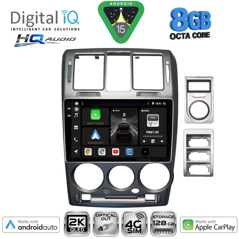BXK20222_15 DIGITAL IQ BXK 20222GR_CPAA (9inc) MULTIMEDIA TABLET for HYUNDAI GETZ mod. 2002-2011 (GREY) - Image 1