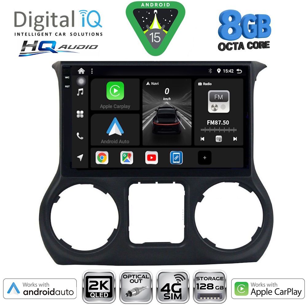 BXK20295_15 DIGITAL IQ BXK 20295_CPAA (10inc) MULTIMEDIA TABLET for JEEP WRANGLER mod. 2011-2014 - Image 1
