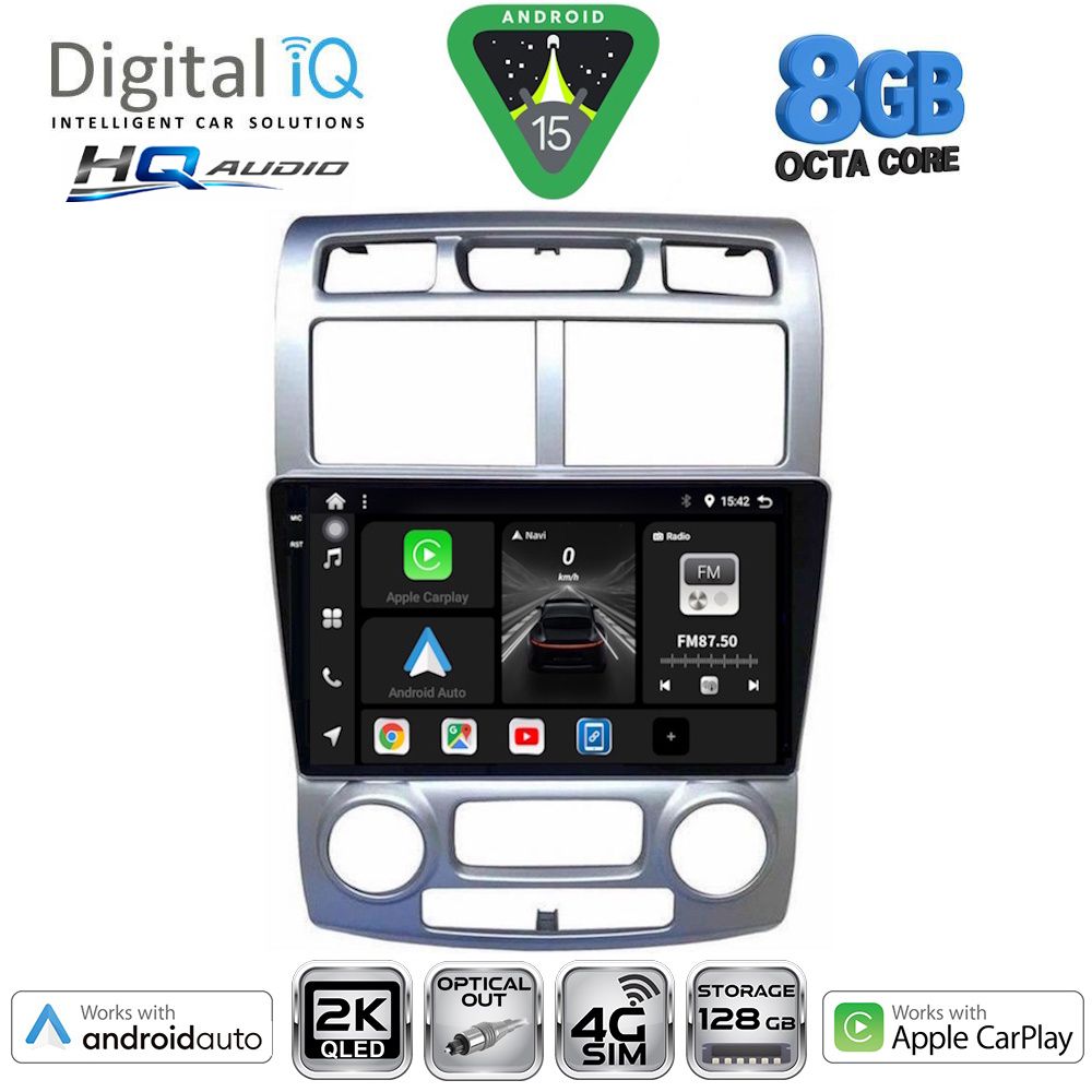 BXK20324CL_15 DIGITAL IQ BXK 20324SL_CPAA (CLIMA) (9inc) MULTIMEDIA TABLET for KIA SPORTAGE mod. 2004-2010 - Image 1