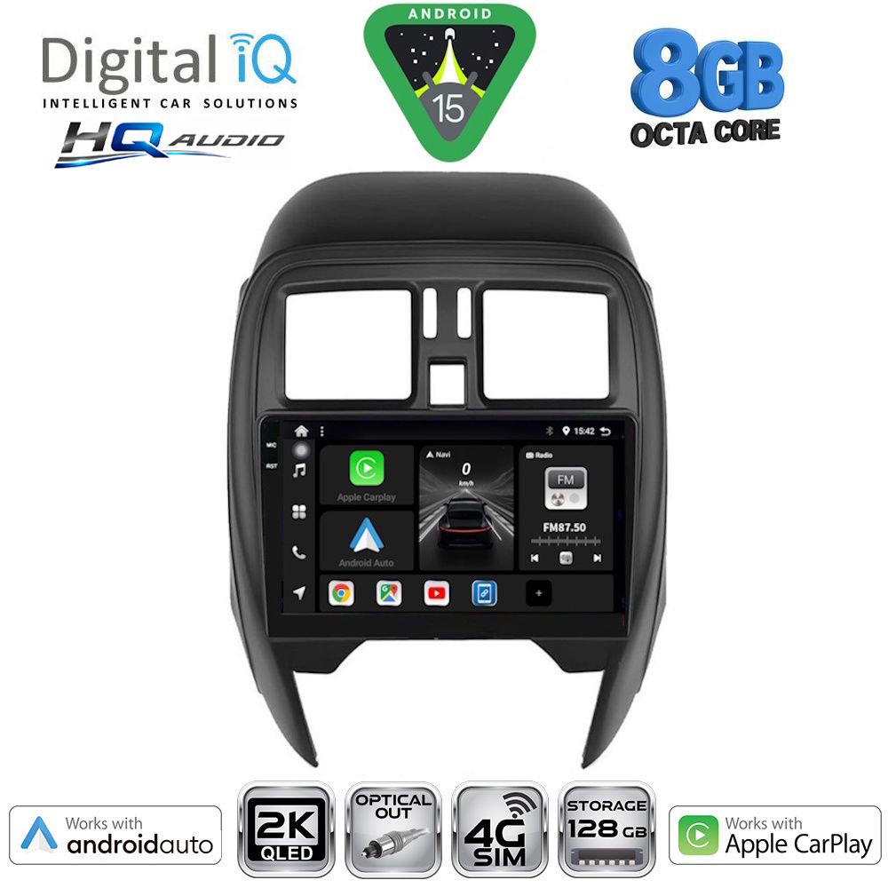 BXK20451SQ_15 DIGITAL IQ BXK 20451_CPAA (SQUARE) (9inc) MULTIMEDIA TABLET for NISSAN MICRA mod. 2014-2017 - Image 1