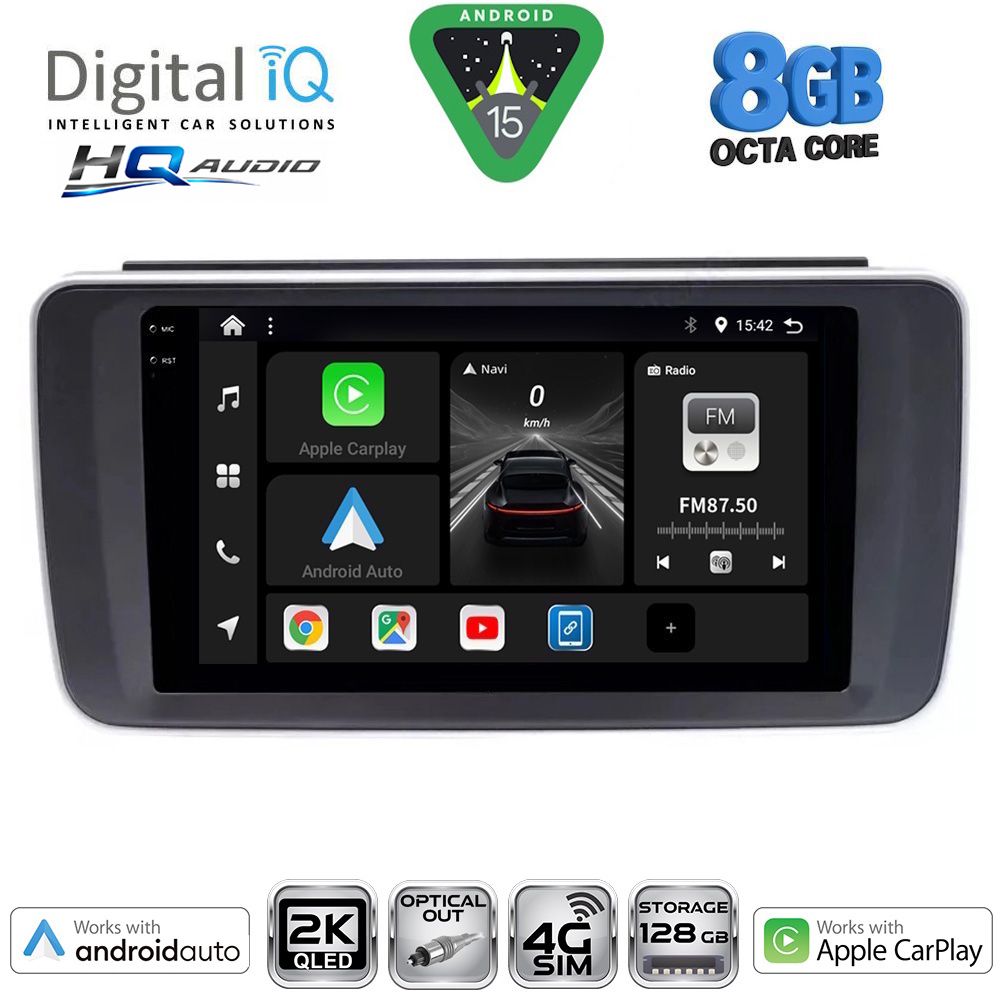 BXK20473_15 DIGITAL IQ BXK 20473_CPAA (9inc) MULTIMEDIA TABLET for NISSAN LEAF mod. 2018-2026 - Image 1