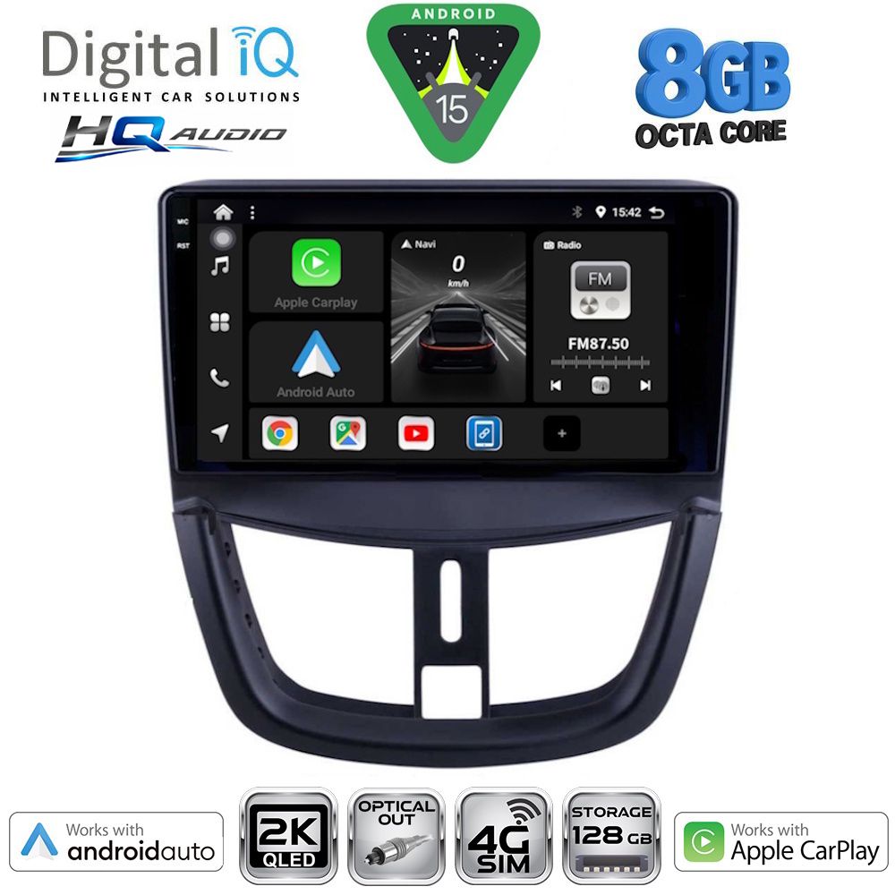 BXK20507_15 DIGITAL IQ BXK 20507_CPAA (9inc) MULTIMEDIA TABLET for PEUGEOT 207 mod. 2007-2014 - Image 1