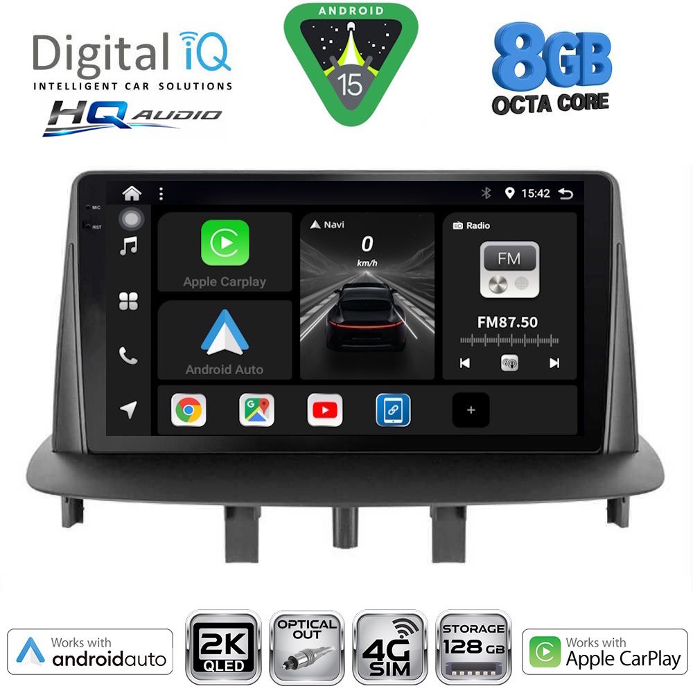 BXK20556_15 DIGITAL IQ BXK 20556_CPAA (9inc) MULTIMEDIA TABLET for RENAULT MEGANE 3 mod. 2009-2016 - Image 1