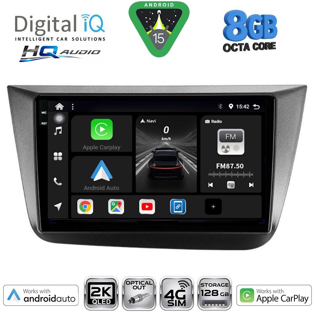 BXK20570_15 DIGITAL IQ BXK 20570_CPAA (9inc) MULTIMEDIA TABLET for SEAT ALTEA mod. 2004-2015 - Image 1