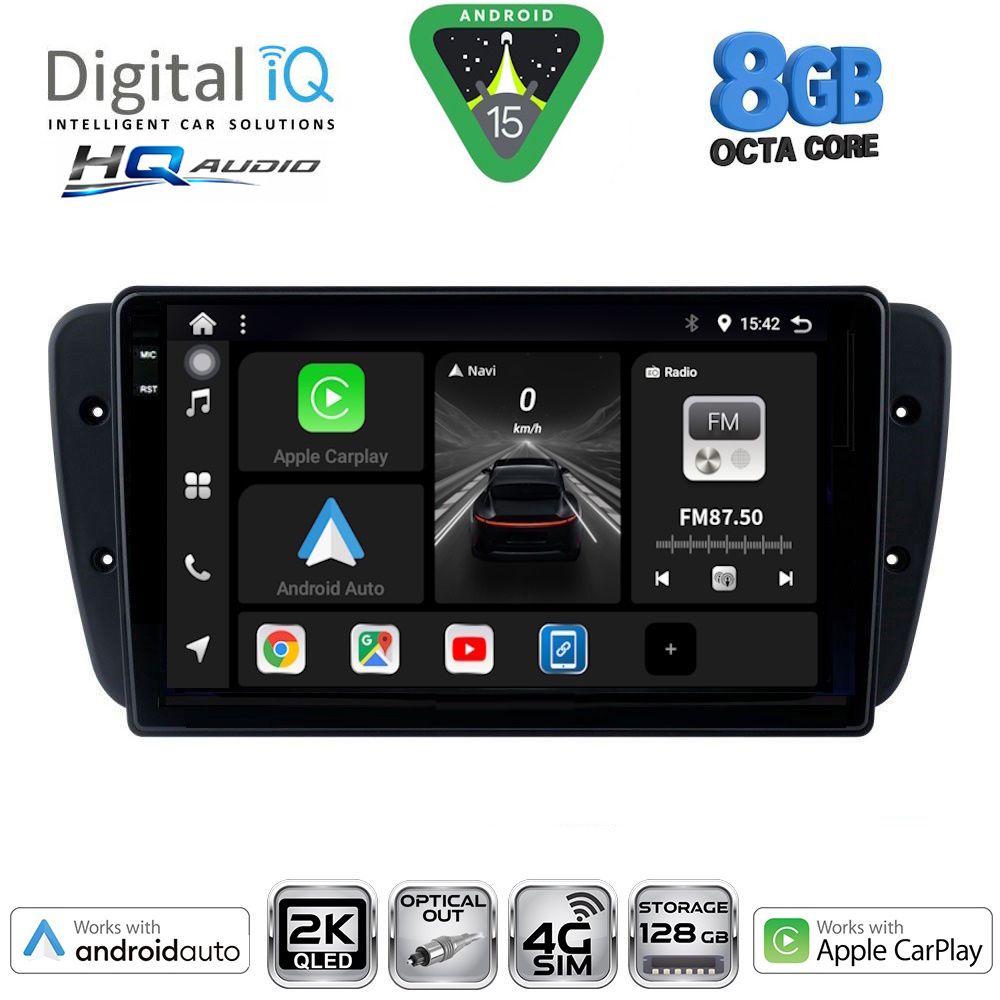 BXK20571_15 DIGITAL IQ BXK 20571_CPAA (9inc) MULTIMEDIA TABLET for SEAT IBIZA mod. 2008-2015 - Image 1