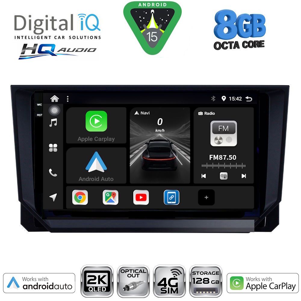 BXK20573_15 DIGITAL IQ BXK 20573_CPAA (9inc) MULTIMEDIA TABLET for SEAT ARONA - IBIZA mod. 2018-2026 - Image 1