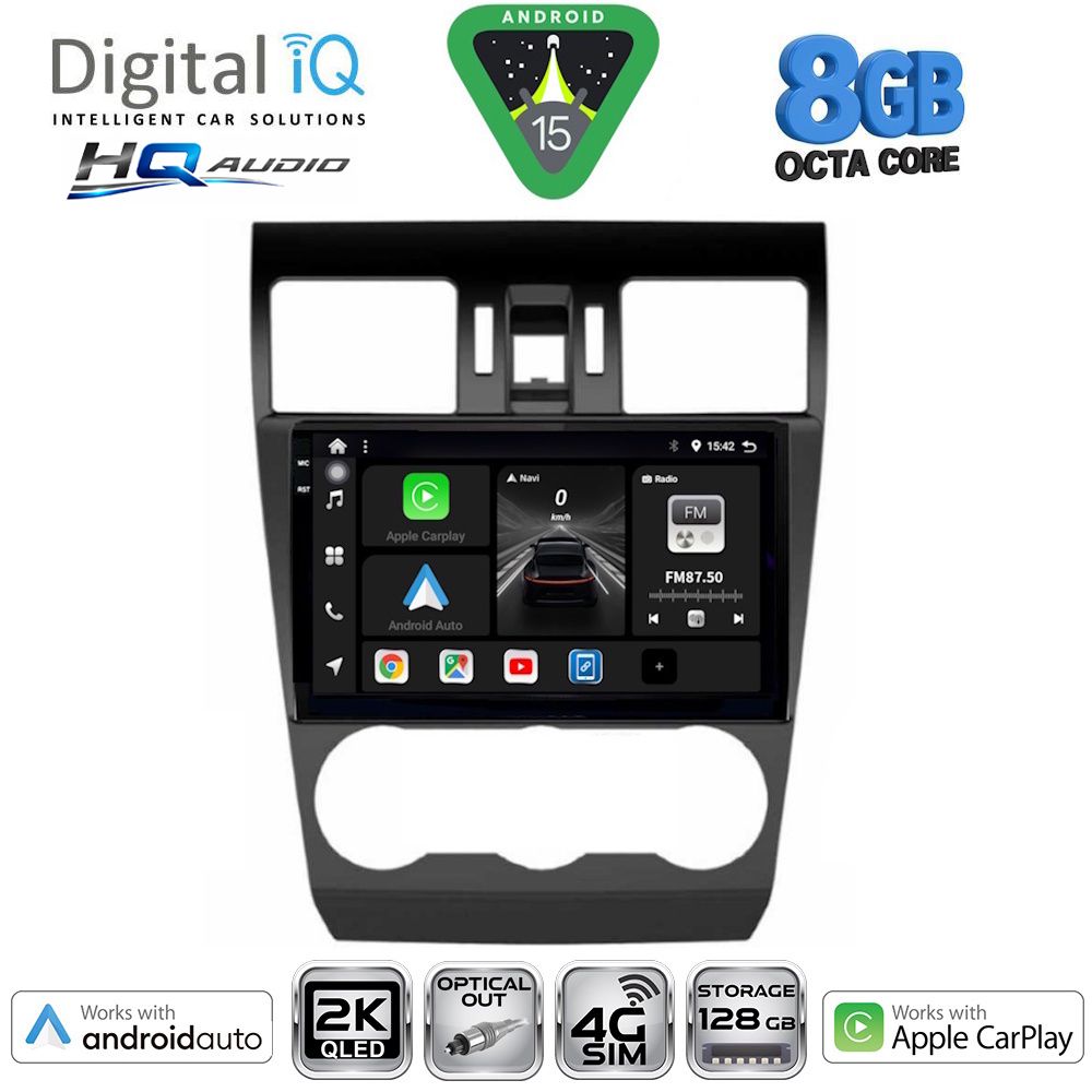 BXK20663_15 DIGITAL IQ BXK 20663_CPAA (9inc) MULTIMEDIA TABLET for SUBARU FORESTER - IMPREZA - XV mod. 2013-2019 - Image 1