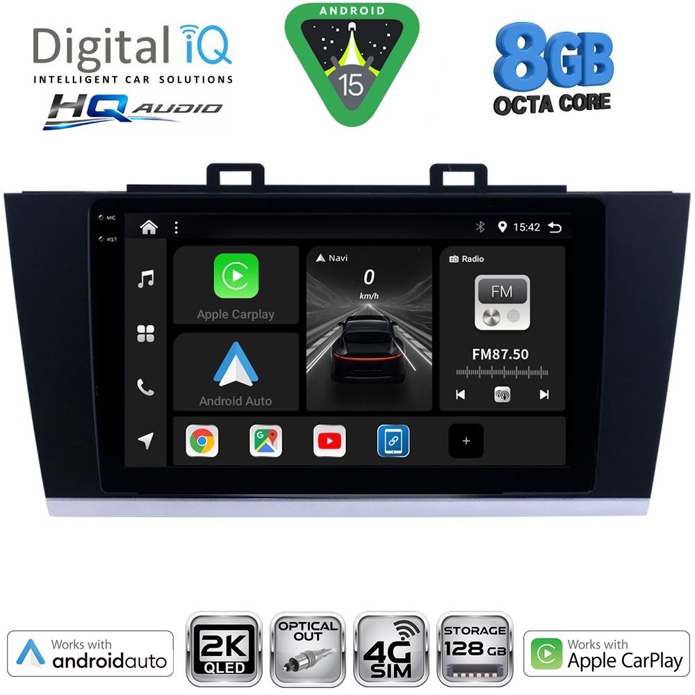 BXK20668_15 DIGITAL IQ BXK 20668_CPAA (9inc) MULTIMEDIA TABLET for SUBARU LEGACY - OUTBACK mod. 2014-2019 - Image 1