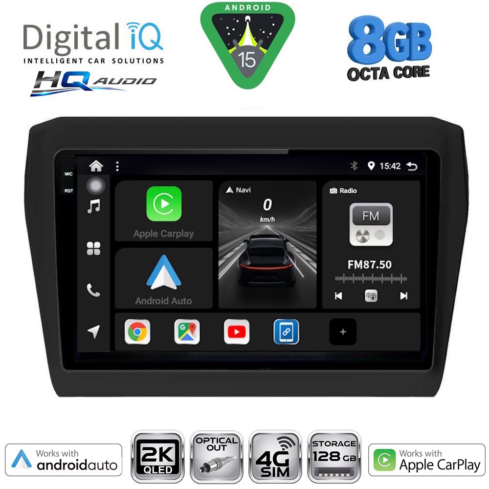 BXK20686_15 DIGITAL IQ BXK 20686_CPAA (9inc) MULTIMEDIA TABLET for SUZUKI SWIFT mod. 2017-2026 - Image 1